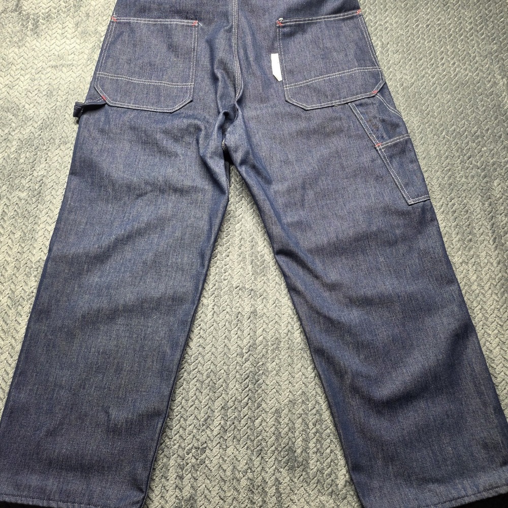 Vintage Montgomery Ward Sanforized Denim Bib Overalls Men's 42x29 Union Made USA - Picture 11 of 16